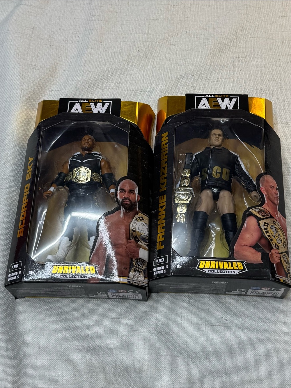 2021 AEW Jazwares Unrivaled Series 5 #38 Scorpio Sky #39 Frankie Kazarian